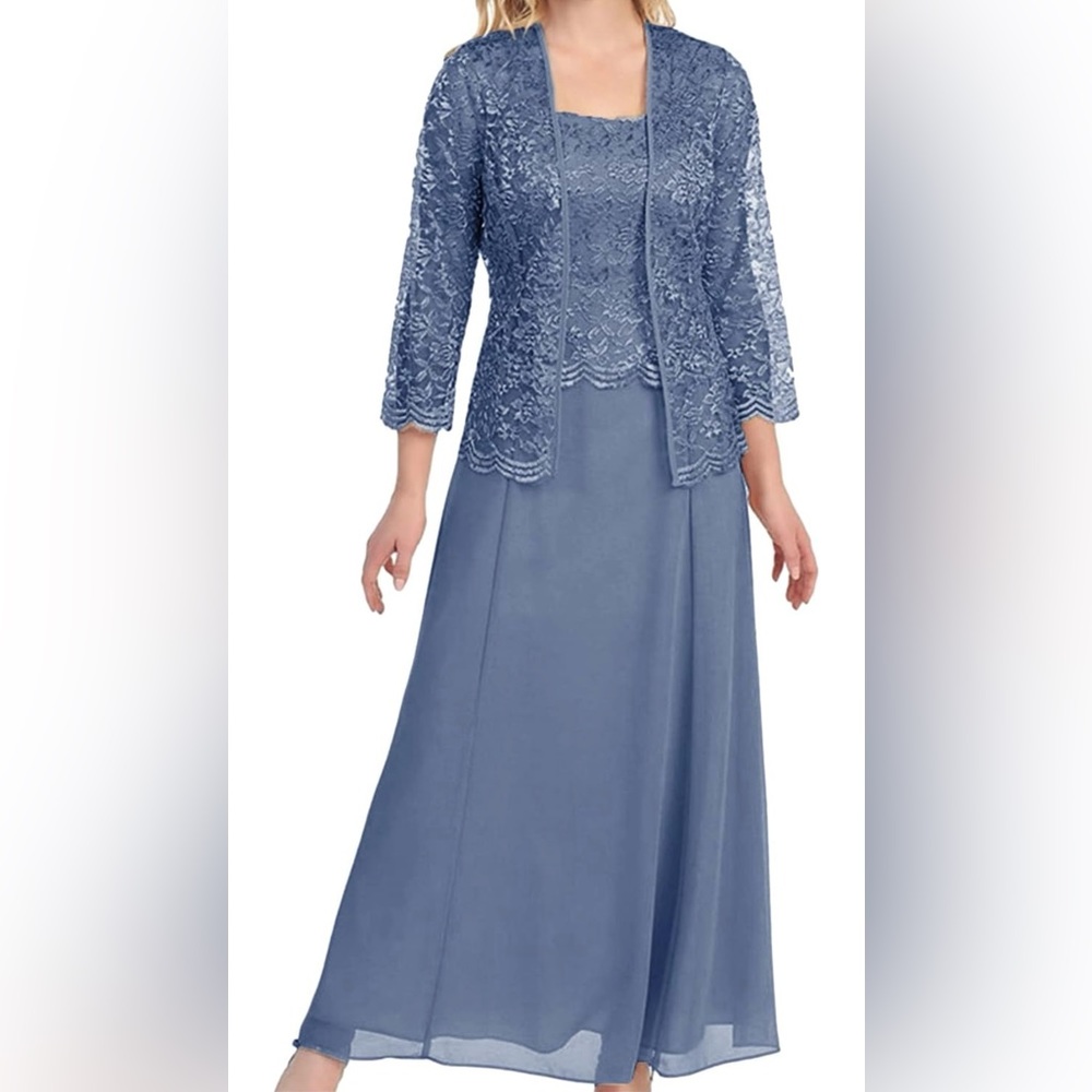 NEVER WORN Womens Lace Mother of The Bride/Groom Dress Formal Gown with Jacket